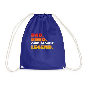Papa Héros Cardiologue Légende Cardiologie Cardiologie - Sac de sport léger - bleu roi - Devant