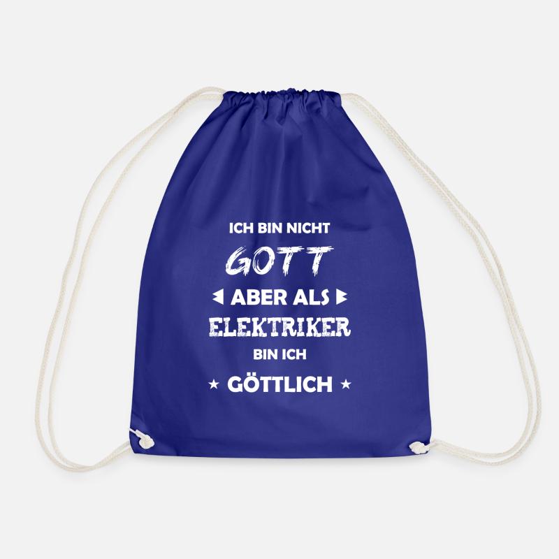 Elektriker Geschenk Spruch - Turnbeutel - Königsblau