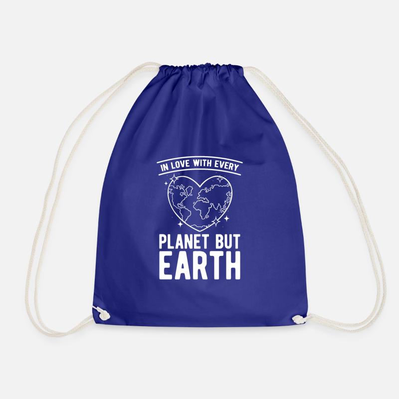Space Space Space Love Space Colonization - Drawstring Bag - royal blue