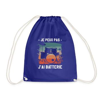 Je Peux Pas J'ai Batterie Batteur - Sac de sport léger - bleu roi - Devant