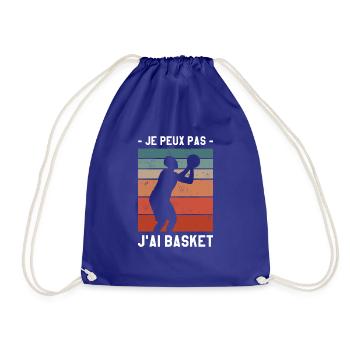 Je Peux Pas J'ai Basket Basket-ball Basketteur - Sac de sport léger - bleu roi - Devant