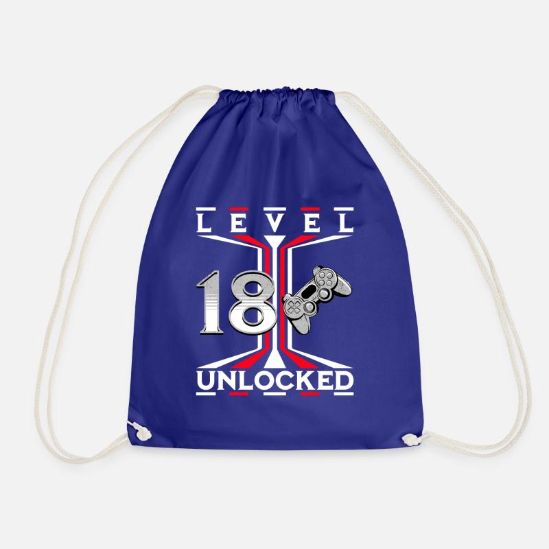 Level 18 Unlocked - Turnbeutel - Königsblau