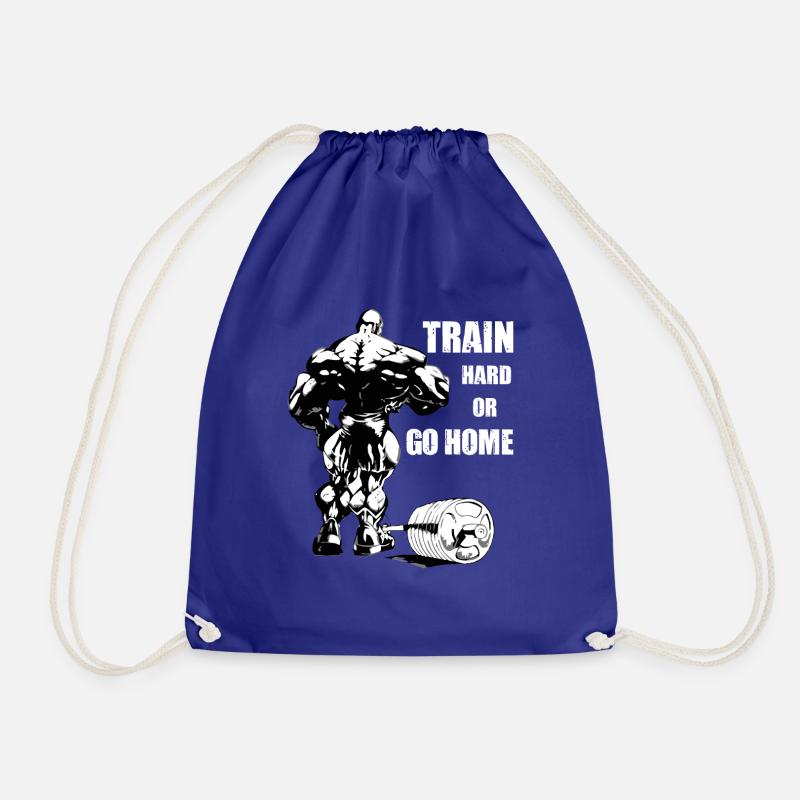 Train hard or go home - Drawstring Bag - royal blue