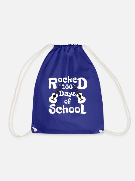 100 Tage Schule, 100 Tage Schule gerockt - Turnbeutel - Königsblau