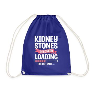 Kidney Stones Recovery Loading Please Wait Surgery - Drawstring Bag - royal blue - Front