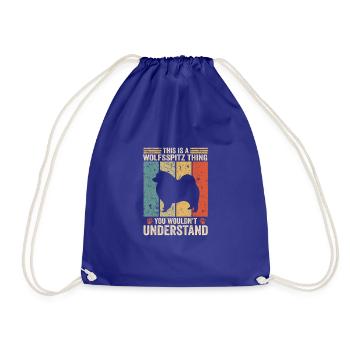 This is a Wolfsspitz thing - Drawstring Bag - royal blue - Front