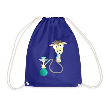 Shisha Giraffe - Turnbeutel - Königsblau - Vorne