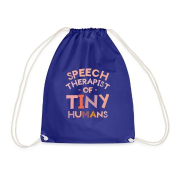 Orthophoniste De Minuscules Humains Langage Parole - Sac de sport léger - bleu roi - Devant