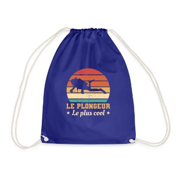 Retro Le Plongeur Le Plus Cool Plongée - Sac de sport léger - bleu roi - Devant