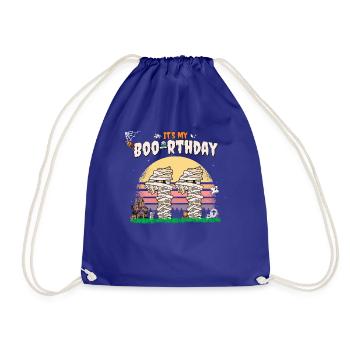 It's my Boo-rthday, Funny Halloween 11 Years Old - Drawstring Bag - royal blue - Front