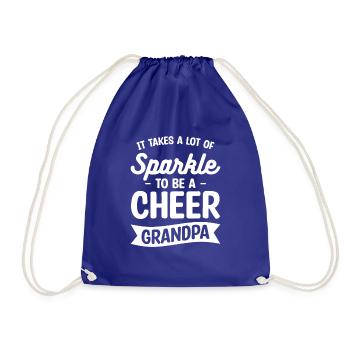 It Takes A Lot Of Sparkle To Be A Cheer Grandpa - Drawstring Bag - royal blue - Front