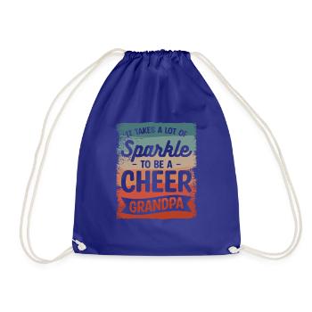 It Takes A Lot Of Sparkle To Be A Cheer Grandpa - Drawstring Bag - royal blue - Front