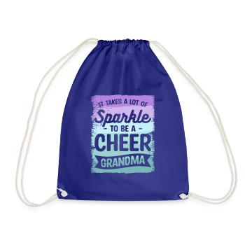 It Takes A Lot Of Sparkle To Be A Cheer Grandma - Drawstring Bag - royal blue - Front