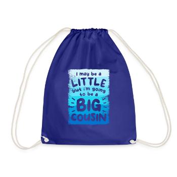 Je suis peut-être un peu mais je vais être un grand cousin - Sac de sport léger - bleu roi - Devant