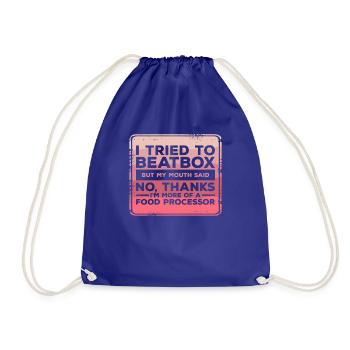 J’ai essayé de faire du beatbox mais ma bouche a dit non merci - Sac de sport léger - bleu roi - Devant