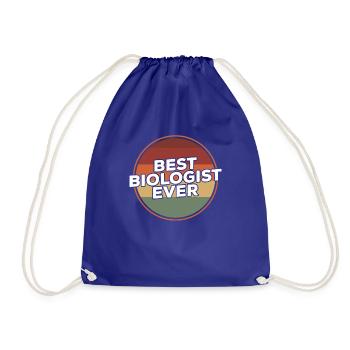 Vintage Best Biologist Ever Biology - Drawstring Bag - royal blue - Front