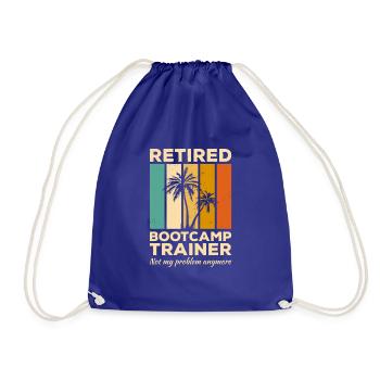 Entraîneur de bootcamp vintage à la retraite pas mon problème - Sac de sport léger - bleu roi - Devant