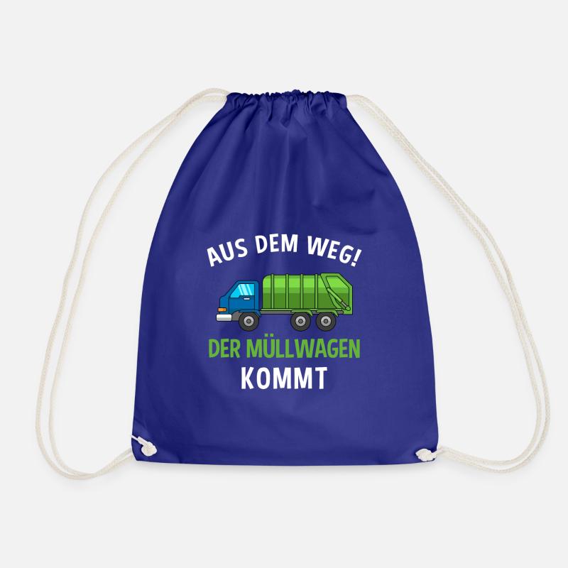 Müllmann Mülltonne Müllabfuhr Müllwagen Müllauto - Turnbeutel - Königsblau