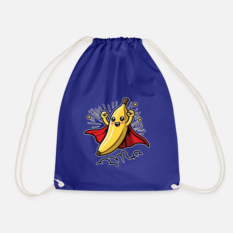 Banana superhero - Drawstring Bag - royal blue