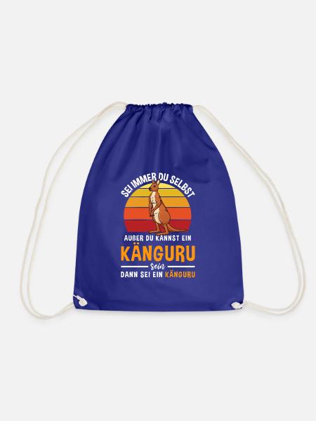 Kangaroos Beuteltier Retro Känguru - Turnbeutel - Königsblau