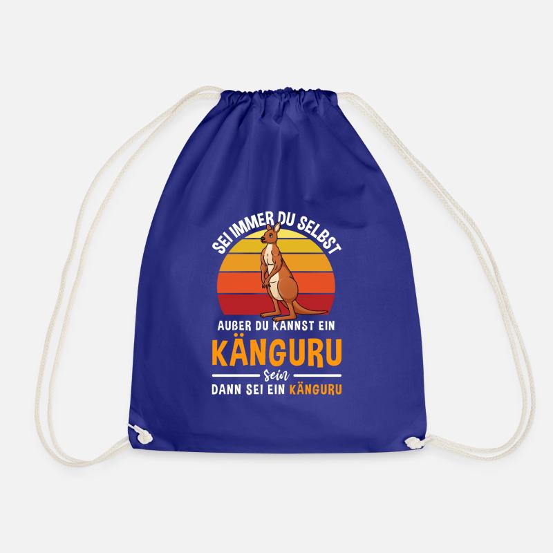 Kangaroos Beuteltier Retro Känguru - Turnbeutel - Königsblau