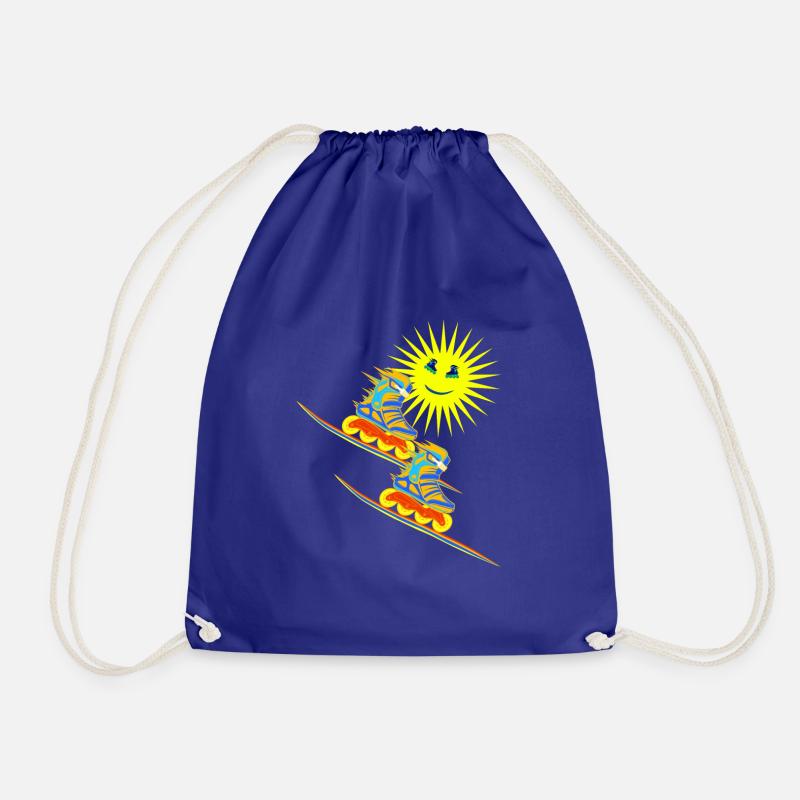 Finally time for skating again. - Drawstring Bag - royal blue