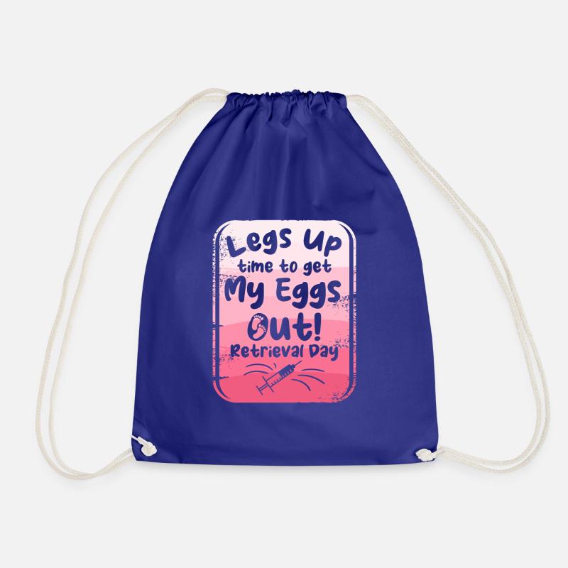 IVF Transfer Day Pregnancy IUI Vitro Infertility - Drawstring Bag - royal blue