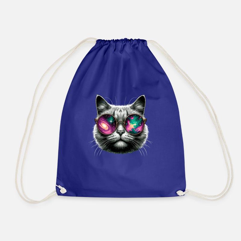Katze Sonnenbrille Galaxy Cats - Turnbeutel - Königsblau