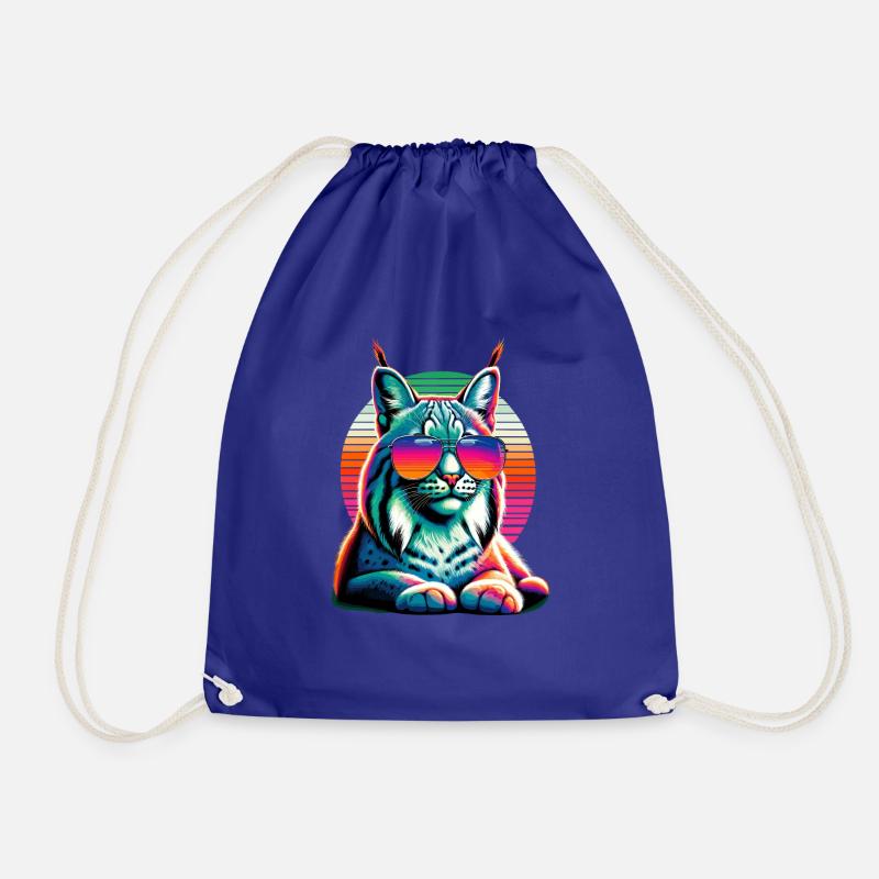 Retro Sunset Sonnenbrille Bobcat Lynx Bobcats - Turnbeutel - Königsblau