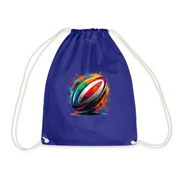 Splash Art Rugby Sports Joueur de football américain - Sac de sport léger - bleu roi - Devant