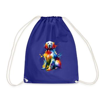 Éclaboussures colorées Setter anglaise Setter Laverack - Sac de sport léger - bleu roi - Devant