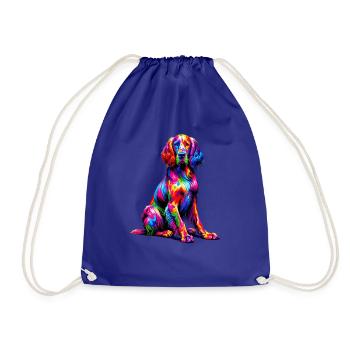 Pop Art coloré Setter anglais Laverack Setter - Sac de sport léger - bleu roi - Devant