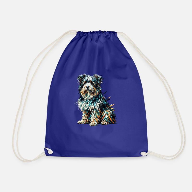 Polygon Art Tibetan Terrier Terriers - Turnbeutel - Königsblau