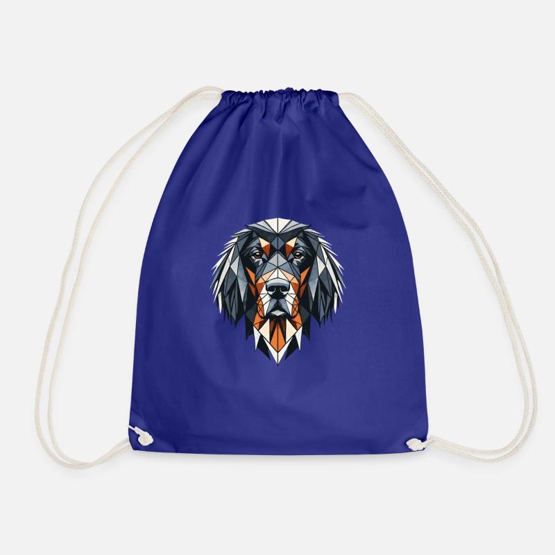 Geometrische Kunst Gordon Setter Setter Setter - Turnbeutel - Königsblau