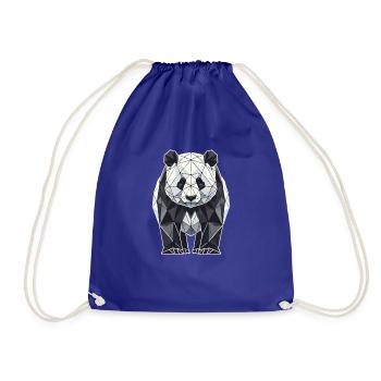 Geometrische Kunst Panda Bär Pandas - Turnbeutel - Königsblau - Vorne