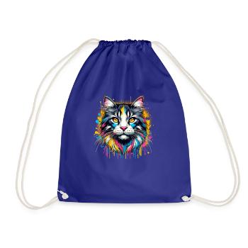 Éclaboussures colorées Art Californie pailleté - Sac de sport léger - bleu roi - Devant