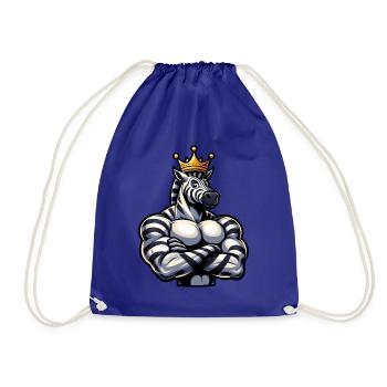 Entraînement de remise en forme Zebra King musclé - Sac de sport léger - bleu roi - Devant