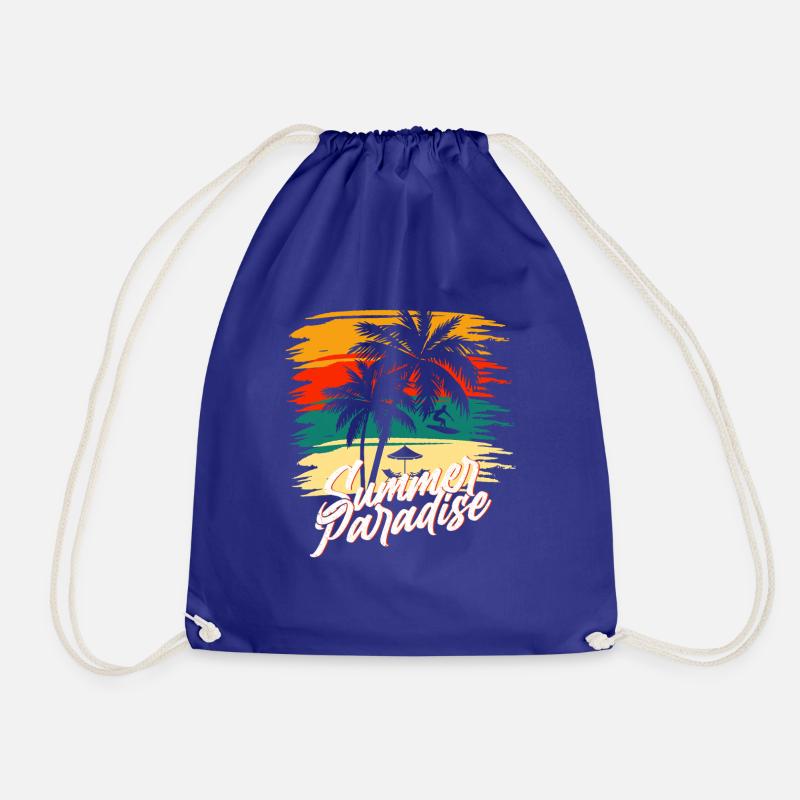 Summer Paradise Sunset - Drawstring Bag - royal blue