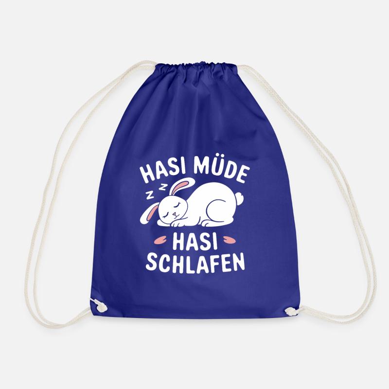 Hasi Müde Hasi Schlafen - Turnbeutel - Königsblau