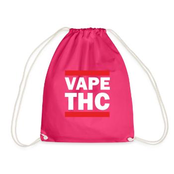 Vape THC White - Drawstring Bag - fuchsia - Front