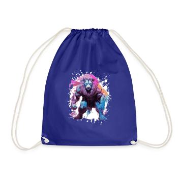 Leo Muscles - Drawstring Bag - royal blue - Front