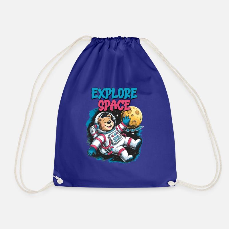 Explore Space Astronaut Bear - Turnbeutel - Königsblau