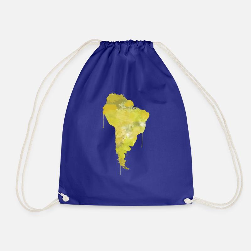 South America - Drawstring Bag - royal blue