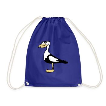 Hipster Möve coole Tier Designs - Turnbeutel - Königsblau - Vorne