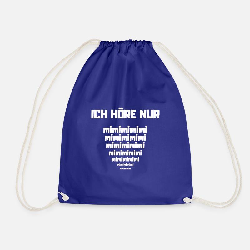 ICH HÖRE NUR mimimi! Lustiger Spruch Geschenkidee - Turnbeutel - Königsblau