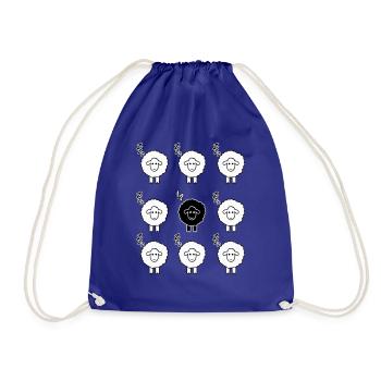 Black sheep - Drawstring Bag - royal blue - Front