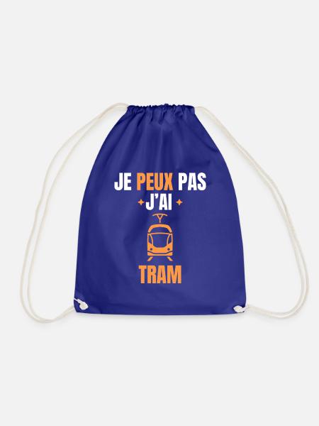 I Can't I Have Tram - Geschenk Humor I Can't - Turnbeutel - Königsblau