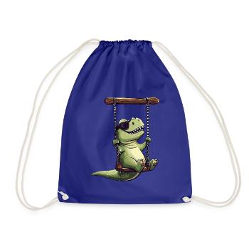 Cool Dino sur les lunettes de soleil Swing T-Rex - Sac de sport léger - bleu roi - Devant