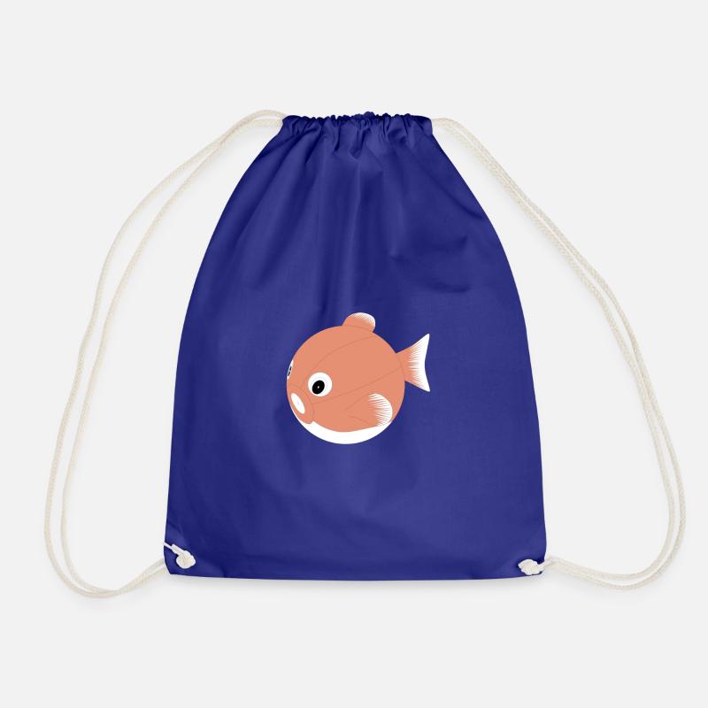 Japan fish - Drawstring Bag - royal blue