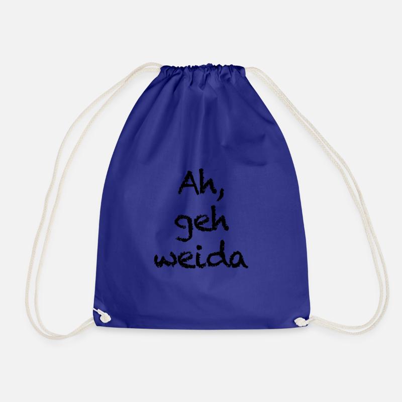 Ah, go weee - Drawstring Bag - royal blue